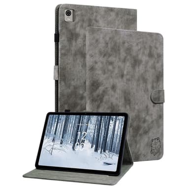 Nokia T21 koteloon painettu söpö tiikeri tabletin kansi kortin pidike - harmaa