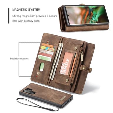 Samsung Galaxy Note 10 Plus CASEME Irrotettava 2-in-1 kotelo - Ruskea