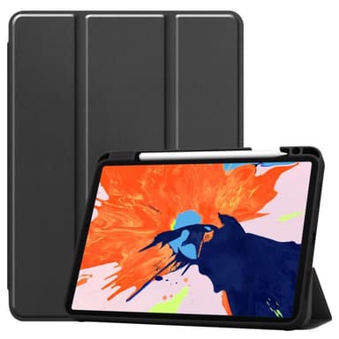 iPadille 12.9"" 2020/2018 Tri-fold Stand Smart Tablet -kotelo - musta