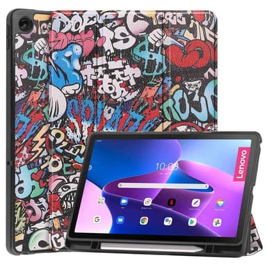 Lenovo Tab M10 Plus (Gen 3) kolminkertainen jalustan kansi - Graffiti