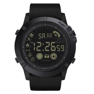 Smart Watch 24 tunnin aktiivisuusranneke 30m vedenpitävä Apple/Androidille - musta