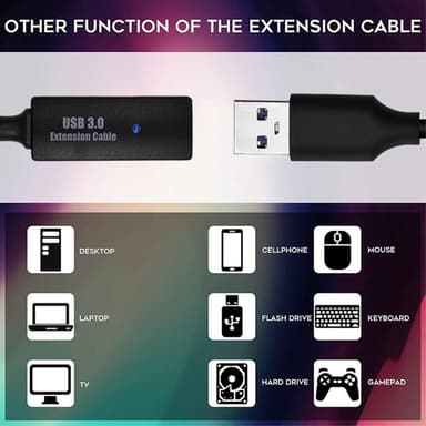 VR Oculus Quest 8m USB 3.0 -kaapeli USB C - nopea tiedonsiirto