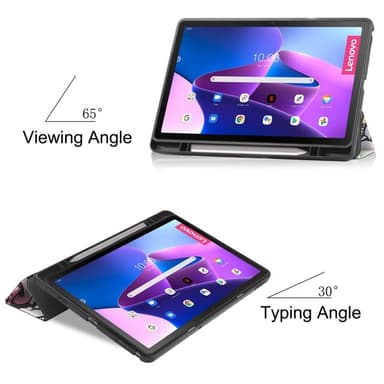 Lenovo Tab M10 Plus (Gen 3) kolminkertainen jalustan kansi - Graffiti