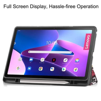 Lenovo Tab M10 Plus (Gen 3) kolminkertainen jalustan kansi - Graffiti