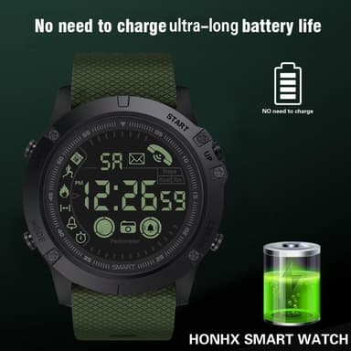 Smart Watch 24 tunnin aktiivisuusranneke 30m vedenpitävä Apple/Androidille - musta