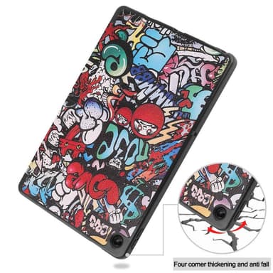 Lenovo Tab M10 Plus (Gen 3) kolminkertainen jalustan kansi - Graffiti