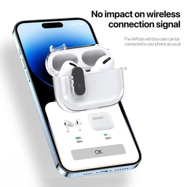 AirPods 4 -kotelolle DUX DUCIS PC+TPU Bluetooth-kotelo / kuori koukulla - Läpinäkyvä
