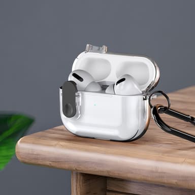 AirPods 4 -kotelolle DUX DUCIS PC+TPU Bluetooth-kotelo / kuori koukulla - Läpinäkyvä