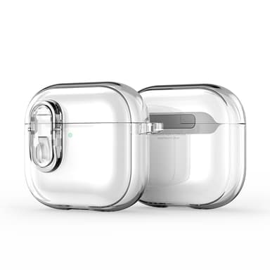 AirPods 4 -kotelolle DUX DUCIS PC+TPU Bluetooth-kotelo / kuori koukulla - Läpinäkyvä