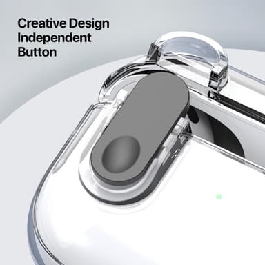 AirPods 4 -kotelolle DUX DUCIS PC+TPU Bluetooth-kotelo / kuori koukulla - Läpinäkyvä