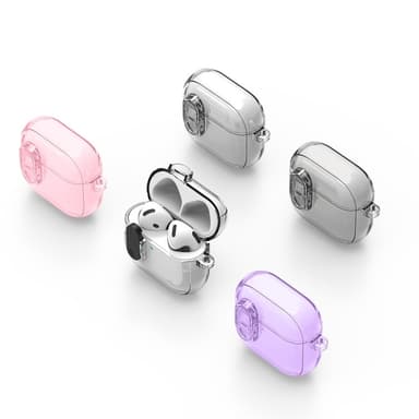 AirPods 4 -kotelolle DUX DUCIS PC+TPU Bluetooth-kotelo / kuori koukulla - Läpinäkyvä