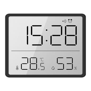 Digitaalinen herätyskello LCD-kello kalenterilämpötilalla ja kosteudella