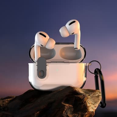 AirPods 4 -kotelolle DUX DUCIS PC+TPU Bluetooth-kotelo / kuori koukulla - Läpinäkyvä