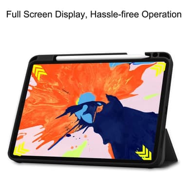 iPadille 12.9"" 2020/2018 Tri-fold Stand Smart Tablet -kotelo - musta