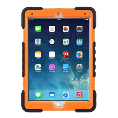 PEPKOO iPad 10.2 2020/2019. Ilma 10.5 2019. Pro 10.5 2017. Extreme Armor - Musta/Oranssi