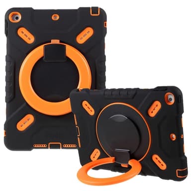 PEPKOO iPad 10.2 2020/2019. Ilma 10.5 2019. Pro 10.5 2017. Extreme Armor - Musta/Oranssi