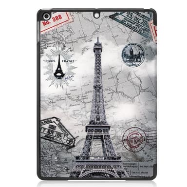 Apple iPad 10.2 Pattern PU kolminkertainen teline -tablettikotelo - Kartta
