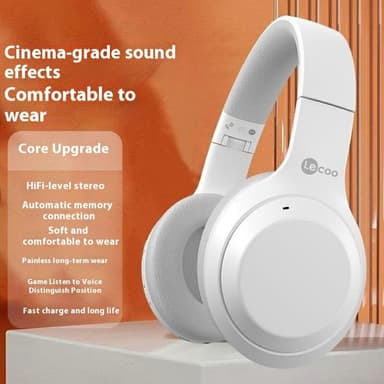 LENOVO Langattomat korvakuulokkeet Taitettavat pelimusiikki Bluetooth-kuulokkeet - valkoinen