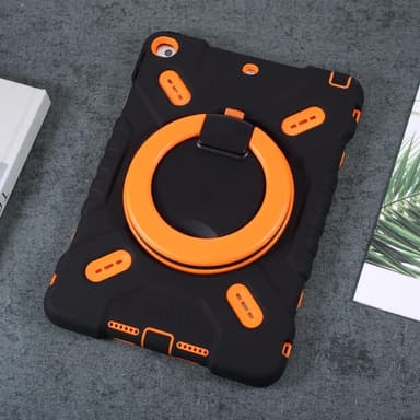 PEPKOO iPad 10.2 2020/2019. Ilma 10.5 2019. Pro 10.5 2017. Extreme Armor - Musta/Oranssi