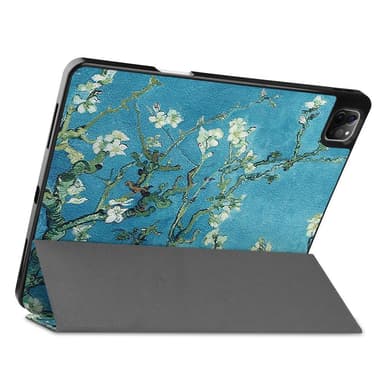 iPad 12.9"" Pro 2021 kolminkertainen jalusta tablettikotelon kansi - kukka