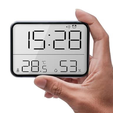 Digitaalinen herätyskello LCD-kello kalenterilämpötilalla ja kosteudella