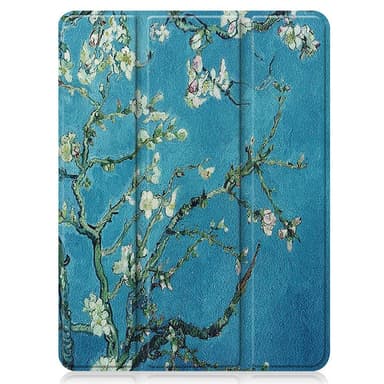 iPad 12.9"" Pro 2021 kolminkertainen jalusta tablettikotelon kansi - kukka