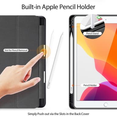 DUX DUCIS Domo Apple iPad 10.2 2021/2020/2019 Kolminkertainen jalusta Musta