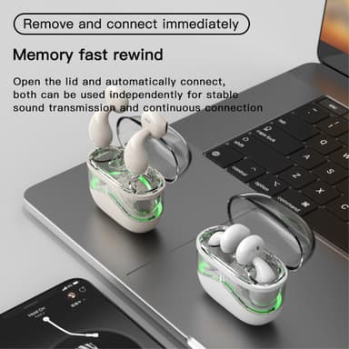 Langattomat Bluetooth-kuulokkeet In-Ear Ultra-Long Standby Call -urheilukuulokkeet - Musta