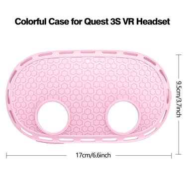 Meta Quest 3S -suojakotelolle, VR-kuulokemikrofonille, silikonisuoja - vaaleanpunainen