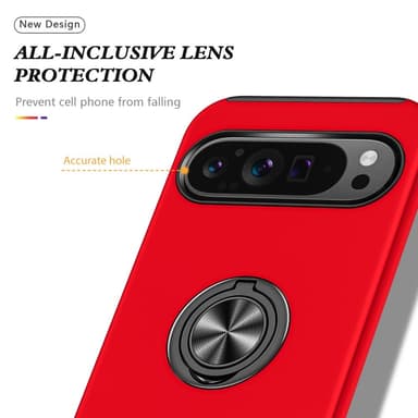 Google Pixel 9 / Pixel 9 Pro sormenrengasjalustan hybridikotelo