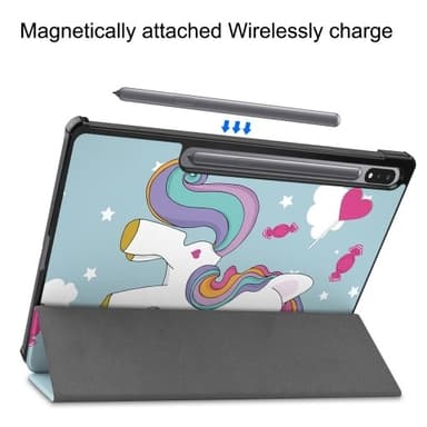 Kolmen taittotelineen älykotelo Samsung Galaxy Tab S10+ (S10 Plus) -puhelimelle