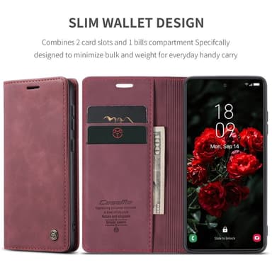 CASEME Retro Lompakkokotelo Samsung Galaxy S25+ (S25 Plus)