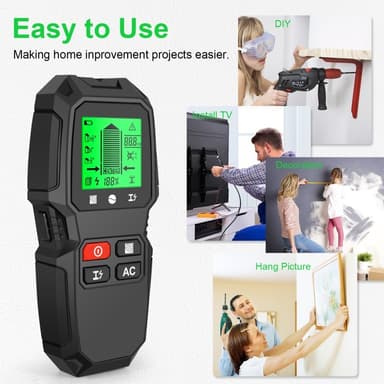 5 in 1 LCD-seinänastaetsin reunan keskipisteen puuvirran metallin AC Live Wire Detector