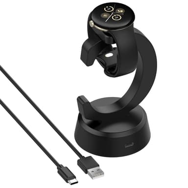 Google Pixel Watch 3 45/41mm Watch 2 Fitbit Ace LTE laturiin ja telakkaan 1 m kaapeli