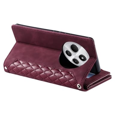 Xiaomi Redmi 14C Zipper Wallet Case Rhombus Stitching Line Puhelinsuojus