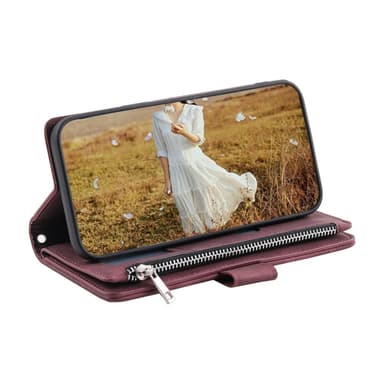 Xiaomi Redmi 14C Zipper Wallet Case Rhombus Stitching Line Puhelinsuojus