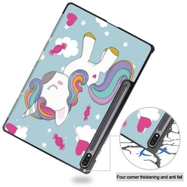 Kolmen taittotelineen älykotelo Samsung Galaxy Tab S10+ (S10 Plus) -puhelimelle