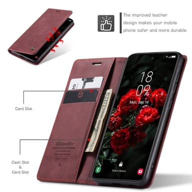 CASEME Retro Lompakkokotelo Samsung Galaxy S25+ (S25 Plus)