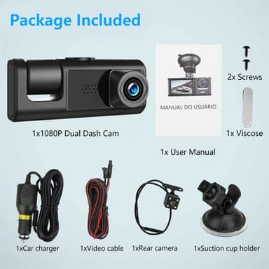 Autokamera 3 linssillä laajakulmainen 1080P HD Car DVR Dash Cam Parking Monitor
