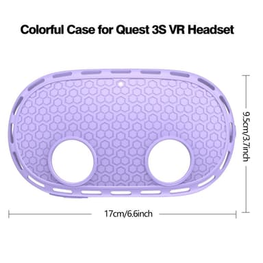 Meta Quest 3S -suojakotelolle, VR-kuulokemikrofonille, silikonisuoja - Violetti