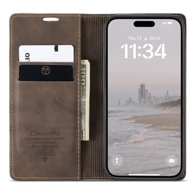 CASEME Retro lompakkokotelo iPhone 16 Plus
