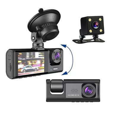Autokamera 3 linssillä laajakulmainen 1080P HD Car DVR Dash Cam Parking Monitor