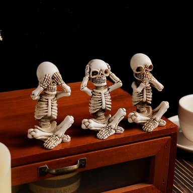3 kpl Halloween Spooky Horror Ornament Scary Decoration Istuva luuranko