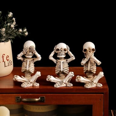 3 kpl Halloween Spooky Horror Ornament Scary Decoration Istuva luuranko