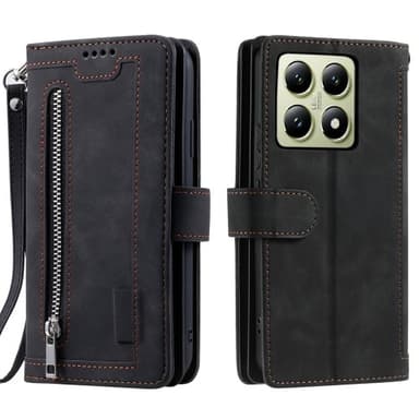 Xiaomi 14T Pro Kuori Vetoketjutaskulla ja 9 Korttipaikalla