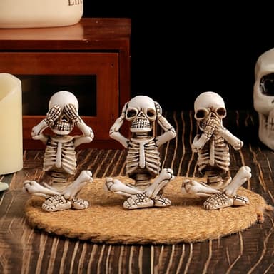 3 kpl Halloween Spooky Horror Ornament Scary Decoration Istuva luuranko
