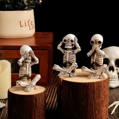 3 kpl Halloween Spooky Horror Ornament Scary Decoration Istuva luuranko