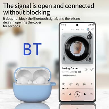 Xiaomi Redmi Buds 6 Pro Silikonikotelo – Naarmuuntumaton suojakuori karabiinihaan kanssa