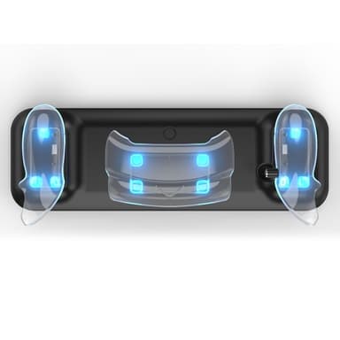 Latausasema Meta Quest 3 VR -kuulokkeille ja ohjaimen lataustelakointiasemalle