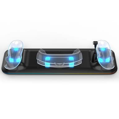 Latausasema Meta Quest 3 VR -kuulokkeille ja ohjaimen lataustelakointiasemalle